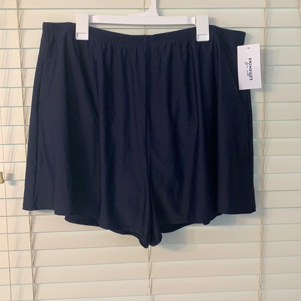 NWT Swim Suits For All‎ Navy Swim Shorts Sz 24